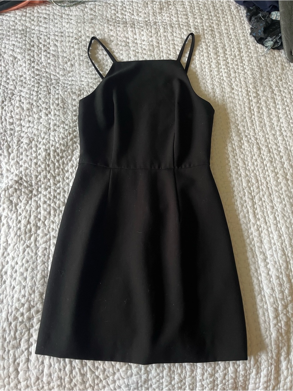 French Connection Black Mini Dress with Spaghetti Straps